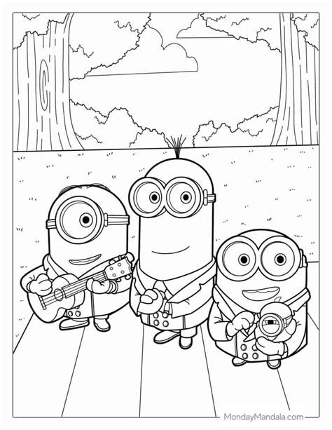 Simple Minion Coloring Pages For Preschoolers