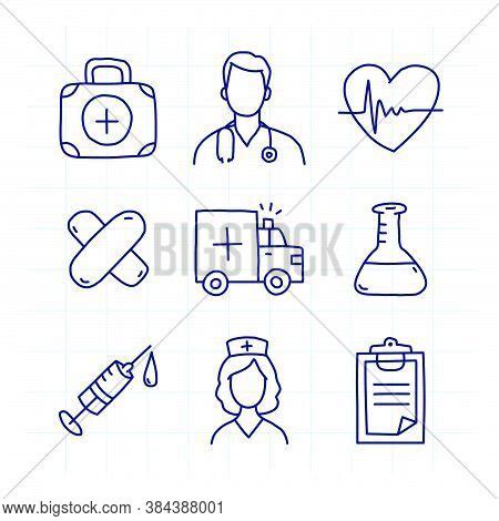 Doodle Medical Icons Vector & Photo (Free Trial) | Bigstock