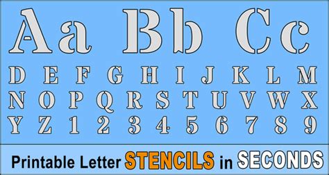 Printable Stencils (Free Alphabet Font and Letter Templates) – DIY Projects, Patterns, Monograms ...