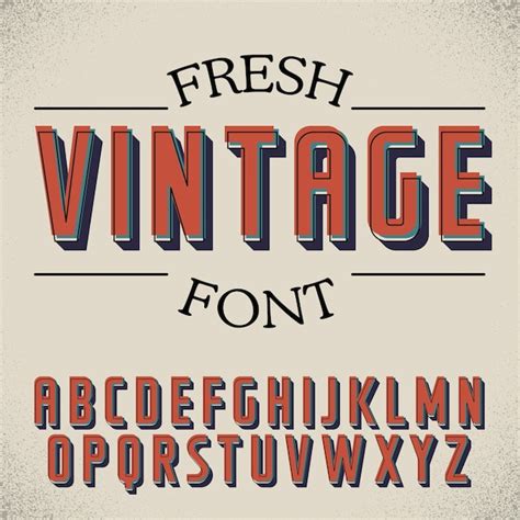 Free Vector | Fresh Vintage Font Poster