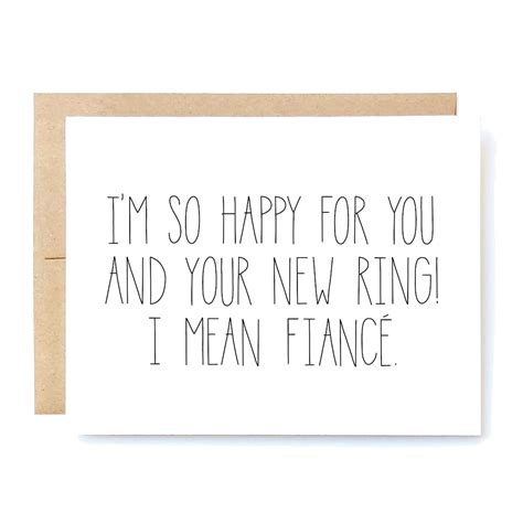 Funny Engagement Card Engagement Card New Ring. - Etsy