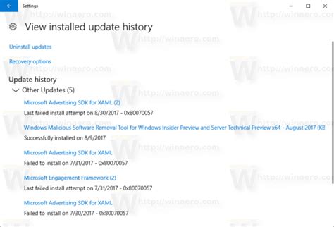 Clear Windows Update History in Windows 10