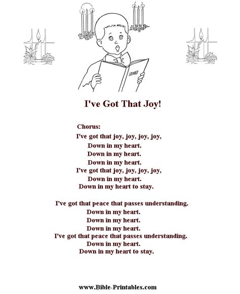 Children's Song Lyrics - I've Got That Joy! | Children songs lyrics, Bible songs for kids ...