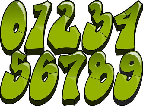 Graffiti Numbers In Graffiti Style 4684652 Vector Art at Vecteezy