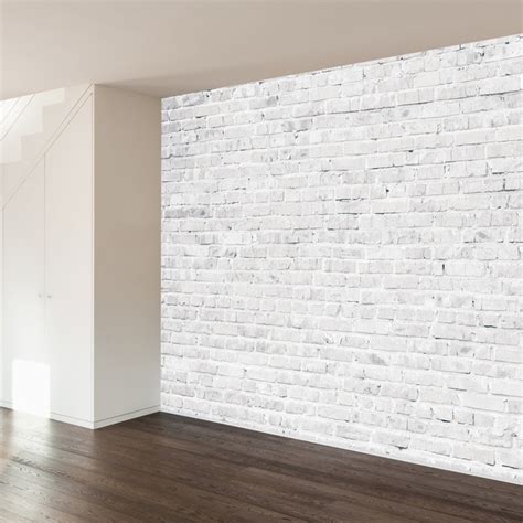 White Washed Brick Wall Mural Decal - Contemporary - Wall Decals - by WallsNeedLove