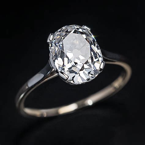 Antique Russian 2.91 Ct D-Color Diamond Engagement Ring - Antique Jewelry | Vintage Rings ...