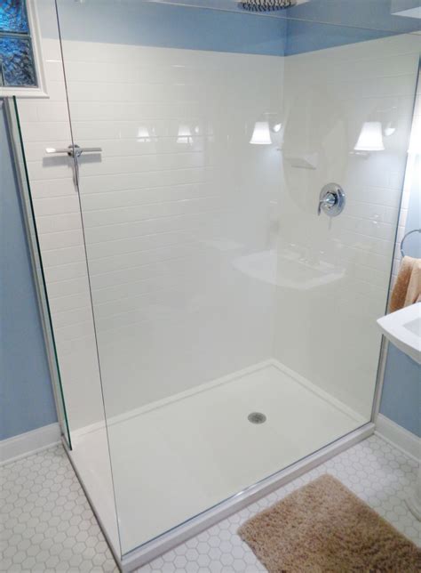 Tile Vs Solid Surface Shower | Pictures of Bathroom Vanities and Mirrors