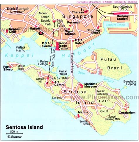 Singapore attractions map - Map of Singapore attractions (Republic of Singapore)