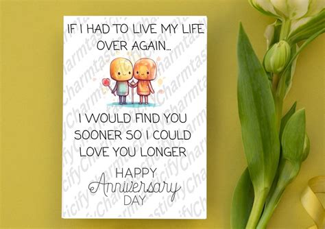 Printable Anniversary Card Romantic Anniversary Card Anniversary Card for Husband Anniversary ...