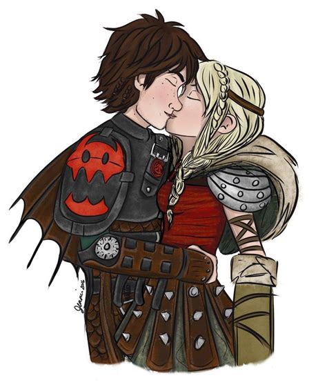 Hiccup and Astrid's Kiss | How to train your dragon, Hiccstrid, Hiccup and astrid