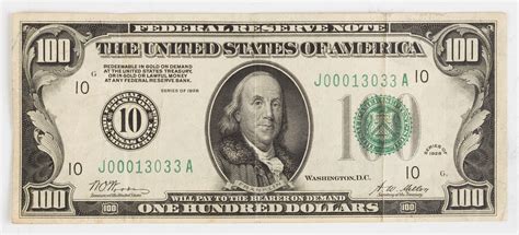 1928 One Hundred Dollar Bill | Cottone Auctions