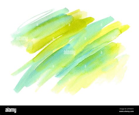 green-blue abstract background. Watercolor hand painting on white background. Grunge design ...