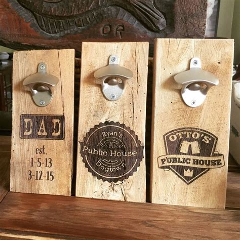 CUSTOM Listing Rustic Laser Engraved Wall Bottle Openers Beer | Etsy | Laser engraved ideas ...