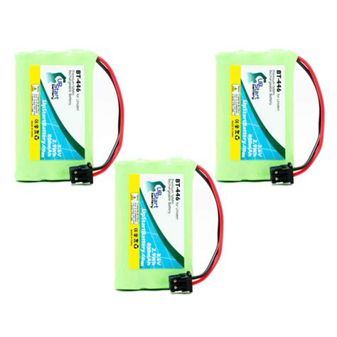 3x Pack - Uniden BT-446 Battery - Replacement for Uniden Cordless Phone Battery (800mAh, 3.6V ...