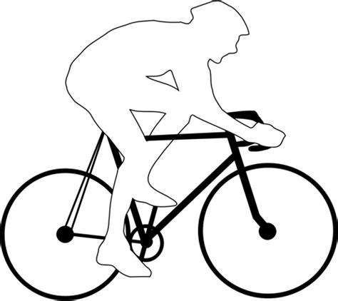 Image vectorielle de cycliste silhouette | Vecteurs publiques