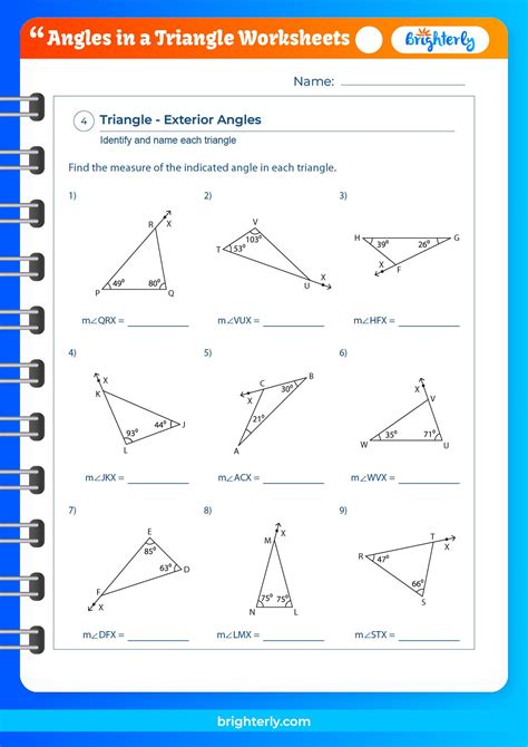 Free Printable Angles In A Triangle Worksheets for Kids [PDFs] Brighterly