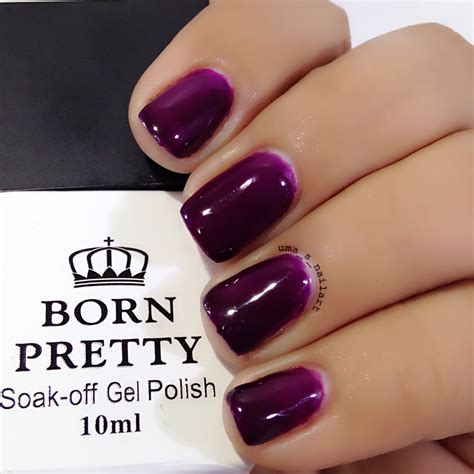 Born Pretty Dark Purple Gel Polish #70 Swatches and Review..