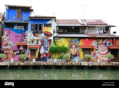 Street art along Malacca River, Malacca, Malaysia Stock Photo - Alamy