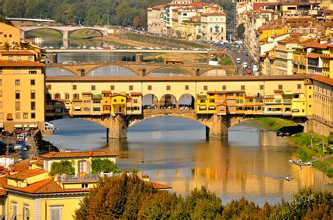 Ponte Vecchio, Florence, Italy Documented first in 996, it has been rebuilt numerous times. A ...