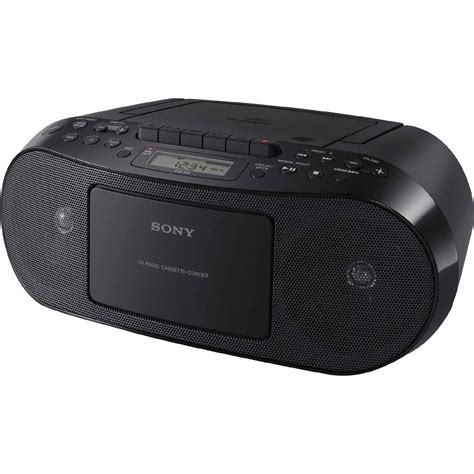 Sony CFDS50BLK Portable CD and Cassette Boombox w/ FM/AM Radio - Black