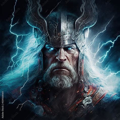 Norse mythology god thor. Created with Generative AI technology. Stock Illustration | Adobe Stock