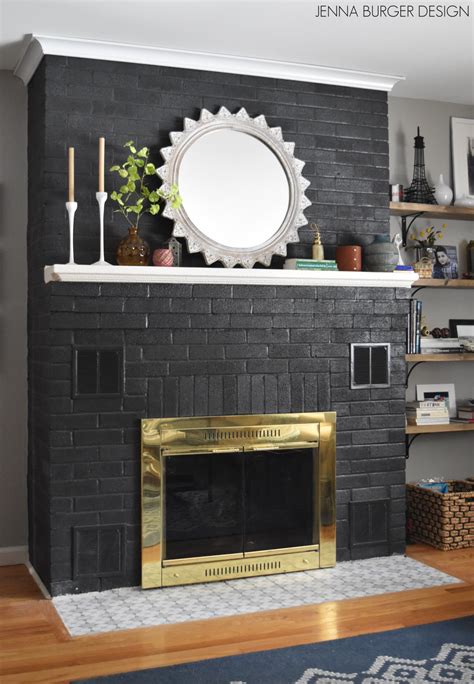 Paint Volors To Use On Brick Fireplace. : DIY: Painted Brick Fireplace - Jenna Burger Design LLC ...