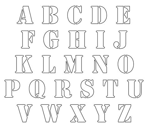 2 Inch Stencil Letters Letter Stencils Lettering Alphabet Printable | Images and Photos finder