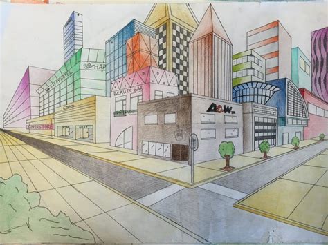 Related image | Perspective drawing architecture, City drawing, Perspective art