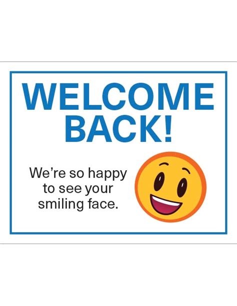 Welcome Back Sign Printable