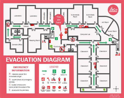 Free Colored Evacuation Plan Templates