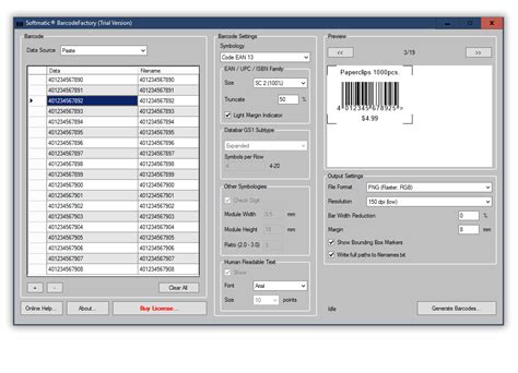 Bulk Barcode Generator for Windows 10, Barcode Sequences | Softmatic BarcodeFactory