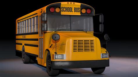 Free Cinema 4D 3D School Bus Model - The Pixel Lab