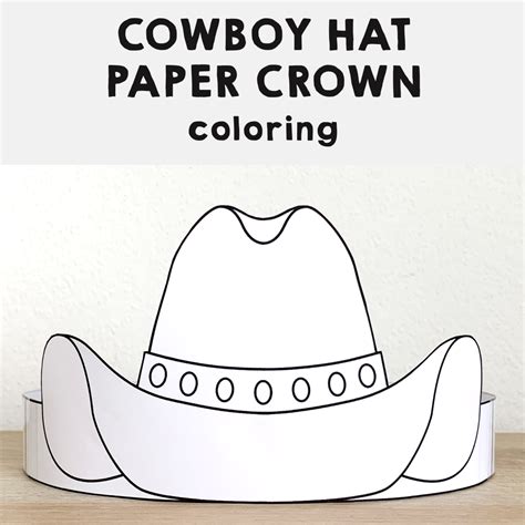 Cowboy Hat Coloring Page Free Printable Coloring Pages