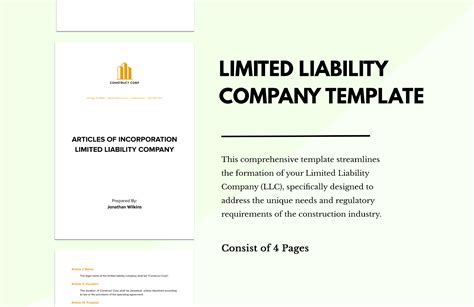 Limited Liability Company Template in Word, Google Docs - Download | Template.net