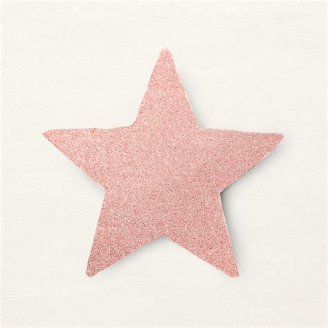 Paper craft pink star sticker | Premium PSD - rawpixel