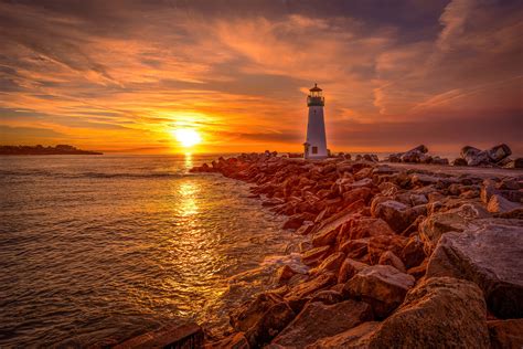 Lighthouse Sunrise And Sunset 4k Wallpaper,HD Nature Wallpapers,4k Wallpapers,Images,Backgrounds ...