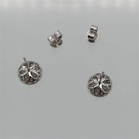 Diamond Pave' "Low Set" Earrings - S & K Ltd.