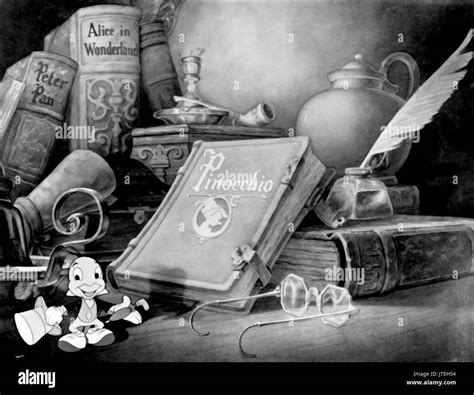 Jiminy cricket pinocchio (1940) Black and White Stock Photos & Images - Alamy