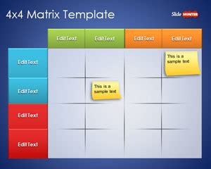 Free 4x4 Matrix Template for PowerPoint & Presentation Slides