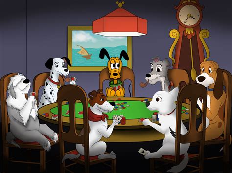 Disney Dogs Playing Poker by FeatherDragon29 on Newgrounds