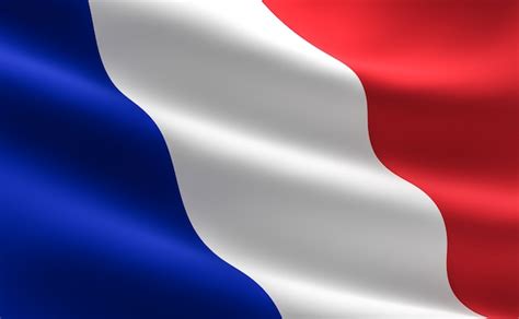 Premium Photo | Flag of france. 3d illustration of the french flag waving.