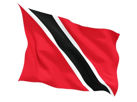 Fluttering flag. Illustration of flag of Trinidad and Tobago