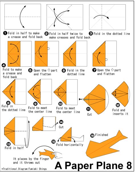 Paper Plane 8 - Easy Origami instructions For Kids