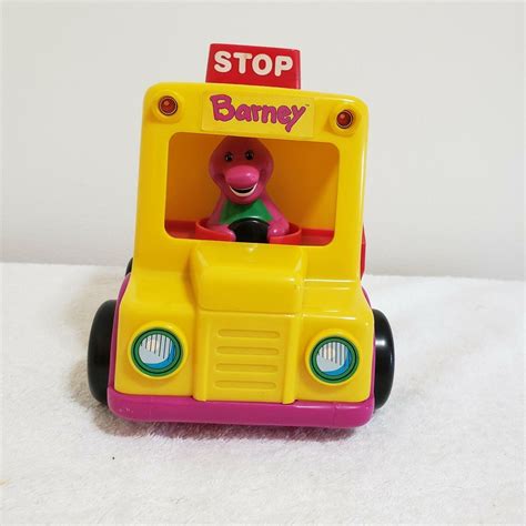 Barney School Bus Yellow Toy 1994 The Lyons Group | #3893994677