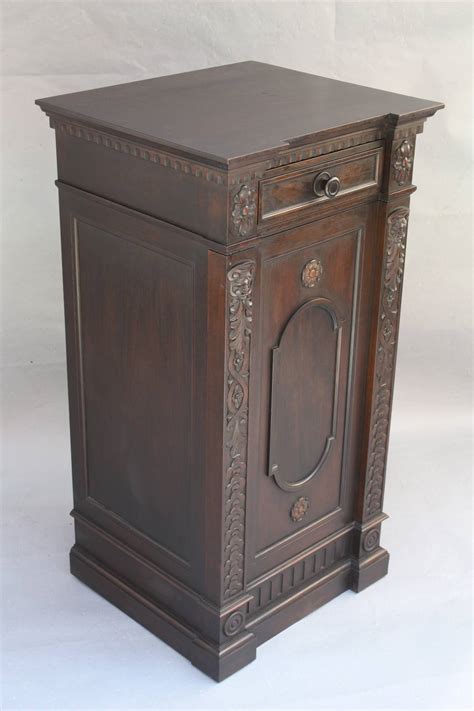 Antique Pair of Tall Night Stands or Cabinets at 1stdibs