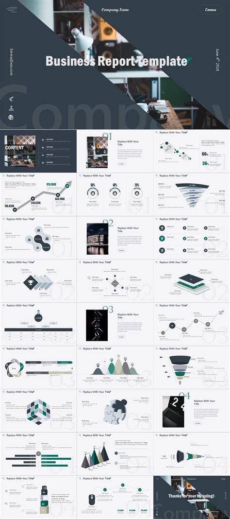 business Report ppt template :: Behance