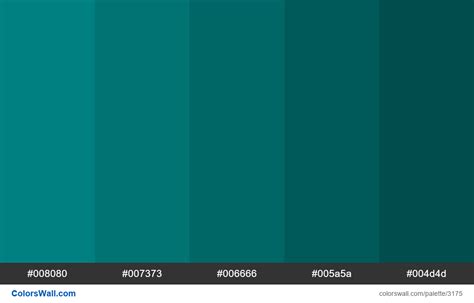 Teal color shades - ColorsWall | Neon colour palette, Color palette challenge, Teal colors