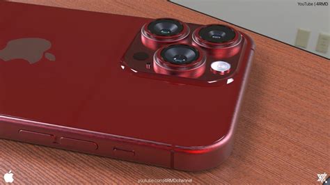 iPhone 15 Pro Rendered in Dark Red by 4RMD