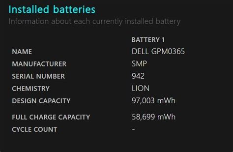 XPS 9570 Battery Life after ~20 Months : Dell