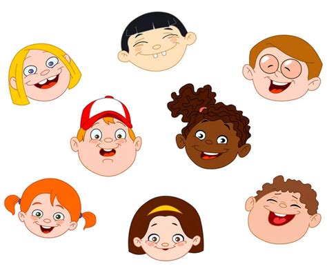 Kids faces Vector Art Stock Images | Depositphotos